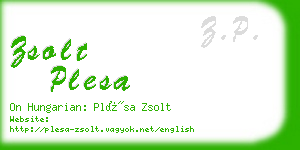 zsolt plesa business card